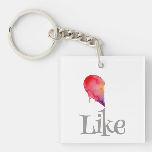 Like - half heart sleutelhanger (voorkant)