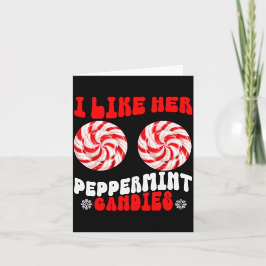 Like Her Peppermint Candies Like His Candy Cane Xm Kaart (Voorkant)