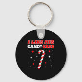 Like His Candy Cane Her Peppermint Candies Christm Sleutelhanger (Voorkant)