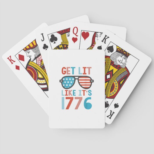 Like It's 1776 Funny 4th Of July Party 4th Te Pokerkaarten (Achterkant)