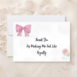Like Royalty | Pink Bow Card Bedankkaart