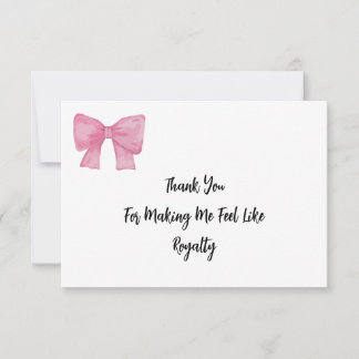  Like Royalty | Pink Bow Card Bedankkaart