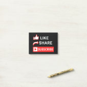 Like Share Subscribe Post-it® Notes (Op bureau)