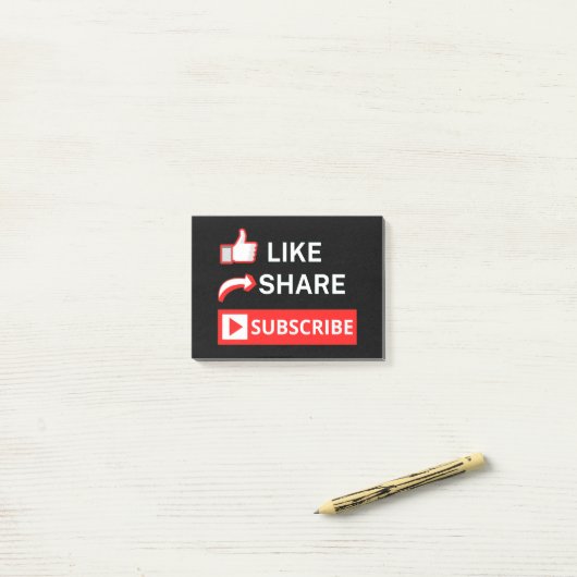 Like Share Subscribe Post-it® Notes (Op bureau)