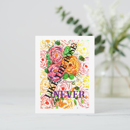 Like the Rose Never Briefkaart (Staand voorkant)