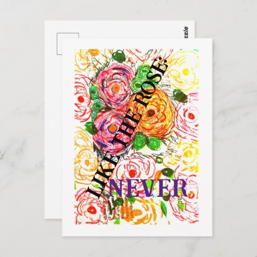 Like the Rose Never Briefkaart (Voorkant / Achterkant)