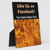 Like Us op Facebook bord Teller Plaques Bladeren Fotoplaat (Zijkant)
