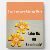 Like Us op Facebook plaquette teller bord Candy Co Fotoplaat (Voorkant)