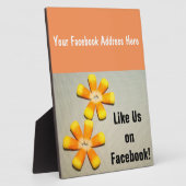Like Us op Facebook plaquette teller bord Candy Co Fotoplaat (Zijkant)