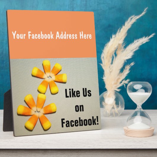 Like Us op Facebook plaquette teller bord Candy Co Fotoplaat (Zijkant)