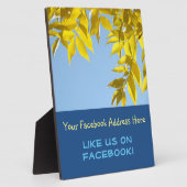 Like Us op Facebook plaquette teller bord Herfst Fotoplaat (Zijkant)