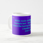 LikeABoss.fun Officiële Mok - BOSS MODE Editie (Voorkant links)
