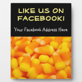 Likeer Ons Op Facebook teller bord Candy Corn Fotoplaat (Voorkant)