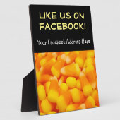 Likeer Ons Op Facebook teller bord Candy Corn Fotoplaat (Zijkant)
