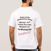 Likens' 35th Texas Cavalry T-shirt (Achterkant)