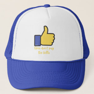 LIKES BETAALT DE BILLS social media pun NIET Trucker Pet