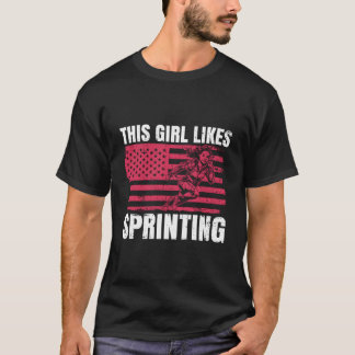 Likes Sprinting Athletics Hobby Sprinter T-shirt