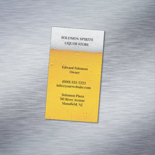 likeurbier magnetisch visitekaartje (Voorbeeld)