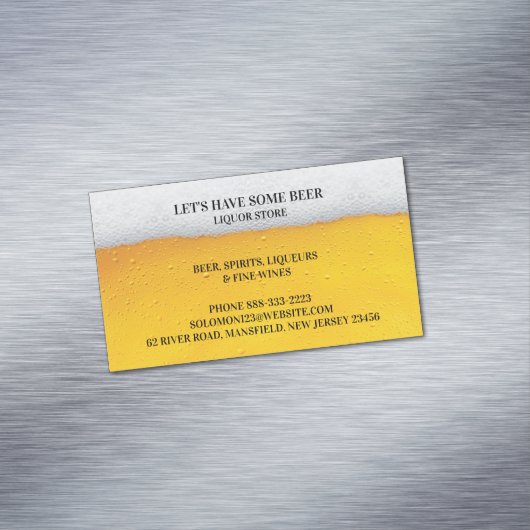 likeurbier magnetisch visitekaartje (Voorbeeld)