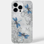 likkerij Grunge Damask met Monogram Case-Mate iPhone Case (Achterkant)
