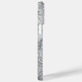 likkerij Grunge Damask met Monogram Case-Mate iPhone Case (Achterkant / Rechts)