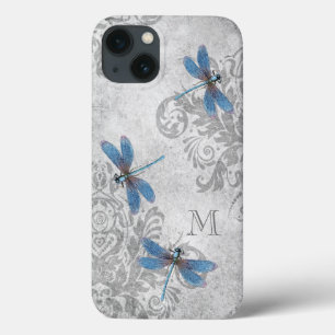 likkerij Grunge Damask met Monogram Case-Mate iPhone Case