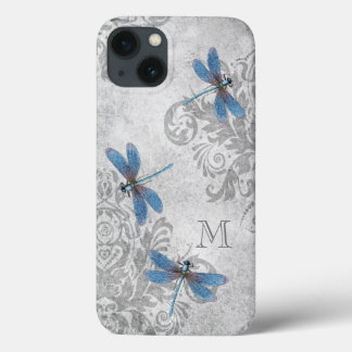 likkerij Grunge Damask met Monogram Case-Mate iPhone Case