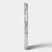 likkerij Grunge Damask met Monogram Case-Mate iPhone Case (Achterkant / Links)