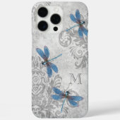 likkerij Grunge Damask met Monogram Case-Mate iPhone Case (Achterkant)