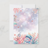 LIkleine zeemeermin baby shower uitnodiging (Achterkant)