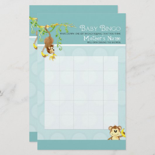 Lil-aap, Baby Boy Shower Bingo in kramble Game (Voorkant / Achterkant)