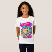 Lil' aap-kinder roze t-shirt (Voorkant volledig)