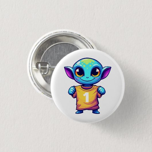 Lil' Alien Ronde Button 3,2 Cm (Voorkant /achterkant)