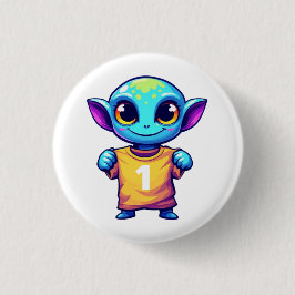 Lil' Alien Ronde Button 3,2 Cm