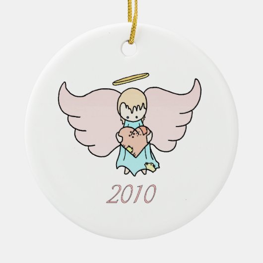Lil Angel 2010 Keramisch Ornament (Voorkant)