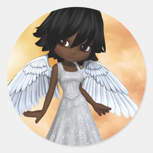Lil Angels 2 Ronde Sticker (Voorkant)