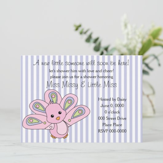 Lil' Baby Peacock Kaart (Staand voorkant)