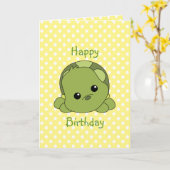 Lil Baby Turtle Kaart (Gele Bloem)
