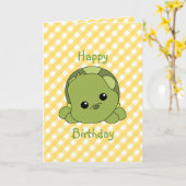 Lil Baby Turtle Kaart (Gele Bloem)