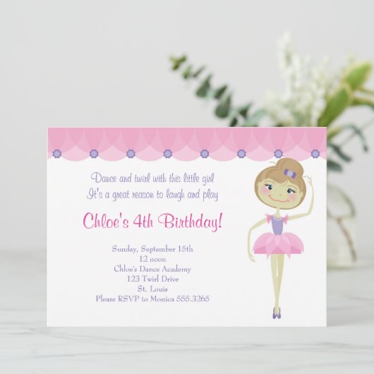 Lil Ballerina Kaart (Staand voorkant)