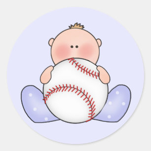 Lil Baseball Baby Boy Ronde Sticker