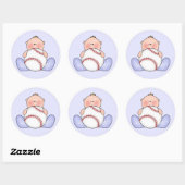 Lil Baseball Baby Boy Ronde Sticker (Vel)