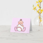 Lil Baseball Baby Girl Blank Card Kaart (Gele Bloem)