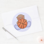 Lil Basketball Baby Boy - Etnic Ronde Sticker (Envelop)