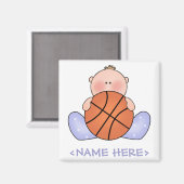 Lil Basketball Baby Boy Magneet (Voorkant / Achterkant)