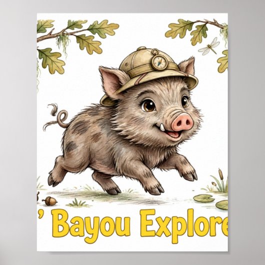 Lil' Bayou Explorers Everzwijn Poster (Voorkant)