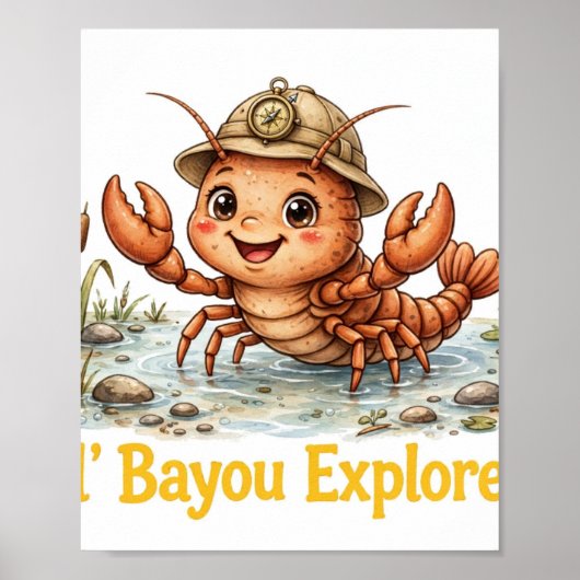 Lil' Bayou Explorers Kreeftposter Poster (Voorkant)
