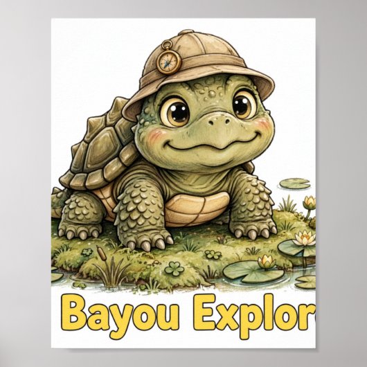Lil' Bayou Explorers Schildpad Poster (Voorkant)