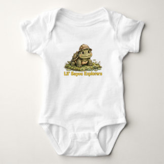 Lil' Bayou Explorers Turtle Baby Bodyoverall Romper