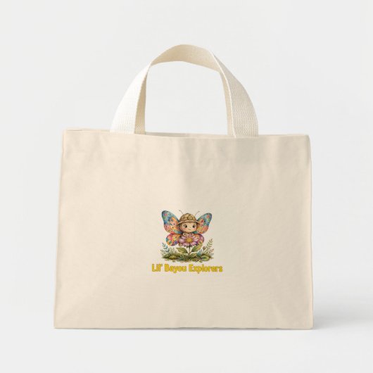 Lil' Bayou Explorers Vlinder Tiny Tote Mini Tote Bag (Voorkant)